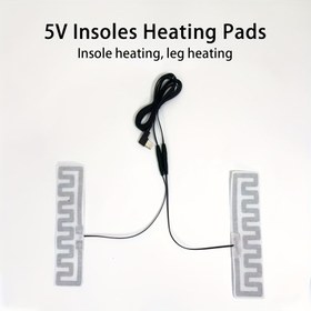 Resim Çok Yönlü 10W USB Isıtma Ped - Çift Kullanımlı, Grafen Malzeme, 5x20cm 1.5m Kablo ile Tabanlıklar, Bacak Isıtıcıları, Ayak Isıtıcıları, Elektrikli Eldivenler & Diz Desteği için 