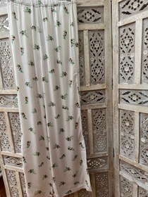 Resim Desenli Beli Lastikli Saten Pantolon - S 