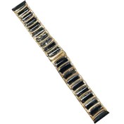 Resim Gear S2 (20mm) Seramik Metal Zore Kordon-Siyah-Gold 