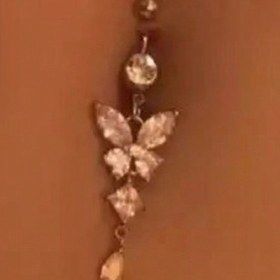 Resim 1 adet Şık Paslanmaz Çelik Karın Düğmesi Yüzük 14G - Parlayan Sentetik Zirkonyum Karın Düğmesi Aksesuarı, Tatil ve Günlük Giyim için Mükemmel, Tatil Aksesuarı|Şık Karın Aksesuarı|Dayanıklı Vücut Aksesuarı, Sevimli Karın Aksesuarı 