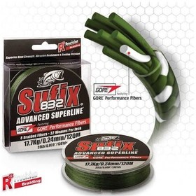 Resim Sufix 832 Advanced 0.13 Mm 120m Low-vis Green 8 Kat İp Misina 8.2kg Çeker 