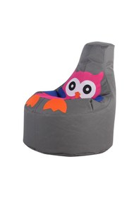 Resim Bambitoys Baykuş Armut Koltuk Gri Imperteks 64 Cm 