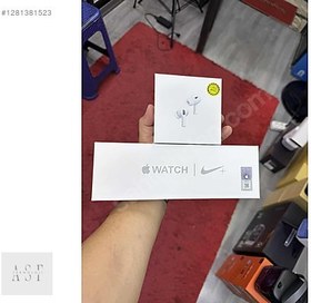 Resim Apple Watch 10Nike Serisi 45mm+AirPods Pro2 ANC İkili Set 