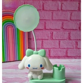 Resim Sevimli Karakterler Kalemlikli Kalemtıraşlı LED Işıklı Çocuk Gece ve Masa Lambası 