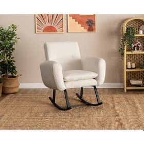 Resim Pafu Kono Tv / Dinlenme / Baba / Emzirme Koltuğu Sallanan Sandalye - Teddy Beyaz 