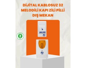 Resim VeraGlobe Buğz Kablosuz Kapı Zili Ev ve Ofis Için Konforlu Çözüm 