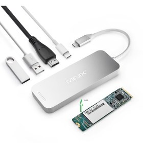 Resim Minix Neo 240 GB SSD Harici Depolama Çoklu USB C Hub Port 