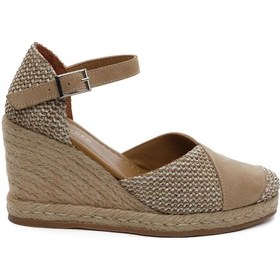 Resim Greyder 59003 Bej Keten Hakiki Deri Kadın Chıc Sandalet-837 Bej - Vizon 