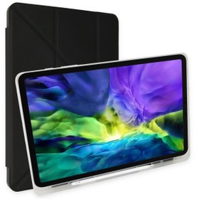 Resim AQUA AKSESUAR Samsung Galaxy Tab S7 Fe Lte T737-t736-t733-t730 Uyumlu Katlanabilir Standlı Uyku Modlu Trifolding 