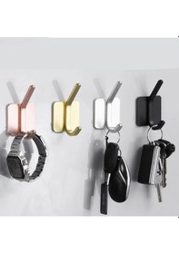 Resim Yapışkanlı Metal Banyo Mutfak Eşya Askılığı-al4618 1 Adet Siyah 