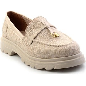 Resim Bambi Bej Kadın Loafer Ayakkabı K01997010518 
