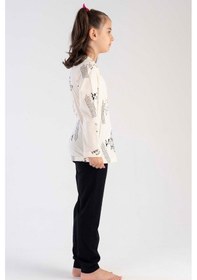 Resim Kız Çocuk Uzun Kol Bej Pijama Takımı C3t0n3o118 001 