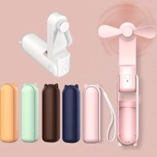 Resim Sevimli, sessiz ve dayanıklı USB el tipi fan, taşınabilir dahili power bank ile mükemmel yurtlarda yaşayanlar için 