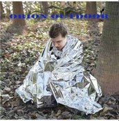 Resim Darsenale Acil Durum Termal Battaniye Metalize Isı Yalıtımlı 160x210cm Uzay Battaniye Çok Renkli 