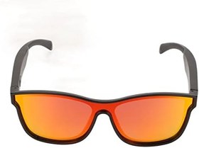 Resim FECAMOS Bluetooth gözlük, tere dayanıklı, kablosuz Bluetooth gözlük, dokunmatik kontrollü, spor yaparken yürümek için (kırmızı) 