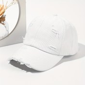 Resim 1 adet Unisex Sokak Vintage Yıpranmış Düğme Desenli Beyzbol Kapağı - Ayarlanabilir Snapback, Rahat Açık Hava ve Tatil Giyimi, Ayarlanabilir Şapka, Düğme Desenli, Dayanıklı Kafa Giyimi 
