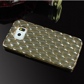 Resim FitCase Laser Samsung S6 (g920) Baklava Desenli Gold - Siyah 42176162 