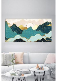 Resim Dağlar Dekoratif Sanatsal Kanvas Tablo (8 Farklı Ölçü) 50 x 25 