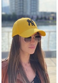 Resim Unisex Ny Sarı-siyah Nakışlı Şapka Sarı 