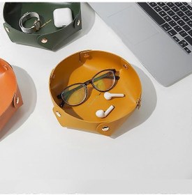 Resim Ganzhoushop Masaüstü Depolama Kutusu L/s Boyutu Çok Renkli Seçenekler Depolama Tepsisi Pürüzsüz Kenarlar Kozmetikler İçin Narin Kutu Uzaktan Kumanda Sarı Lgray 