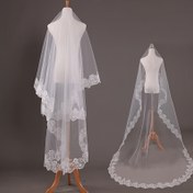 Resim 1 adet Zarif Gelin Düğün Dantel Perde - Romantik Polyester Tek Katmanlı Başlık Düğün Fotoğrafçılığı ve Etiket için, Elde Yıkanabilir 