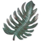Resim Pazly Yeşil Demir Yapay Yaprak, El Yapımı Duvar Dekoru - Ev, Ofis, Düğün İçin 28x41cm Nt-hs05 Nt-hs05 