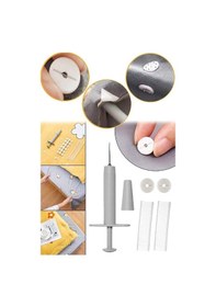 Resim Yorgan Kılıfı Sabitleme Seti Nevresim Klips Takımı Yatak Örtüsü P Gri 