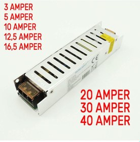 Resim Sunlight Şerit Led Trafo 12V Adaptör 3/5/10/12,5/16,5/20/30/40Amp 