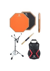 Resim Maxword Dd-239or Pro Bateri Davul Çalışma Pedi Seti Drum Practice Pad Full Set 