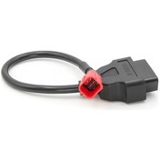 Resim Ila 16 Pin Motosiklet Obd Adaptörleri Obd2 Teşhis Kablo Uzatma Konnektörleri Honda Yamaha Suzuki Benellı Beyaz 