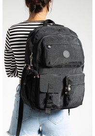 Resim Ultra Hafif Çok Cepli Su Geçirmez Sırt Çantası Unisex Siyah Model: 571-1k - Siyah 
