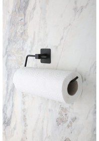 Resim Banyo Yapışkanlı Siyah Kare Açık Solo Havluluk Havlu Askısı Siyah 