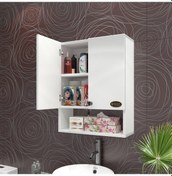 Resim Kenzlife Kilitli Banyo Ecza Dolabı Çiçerinmdf Byz 60 40 20 % 100 Mdf Full Mdf Mutfak Ofis M Kapaklı Arkalıklı 