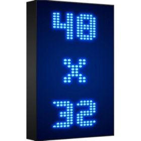 Resim Depo Tabela Reklam Mavi Kayan Yazı LED Tabela 48 x 32 cm Tek Taraflı Depo Reklam Tabela 