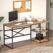Resim Yurudesign Voyage Metal Çalışma Masası Raflı 160CM VG28-A Çam 