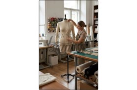 Resim Manken İstanbul 36 Beden Yarım Bacak Yüksek Kalite Döküm Ayak Kollu Profesyonel Prova Mankeni Terzi Mankeni 