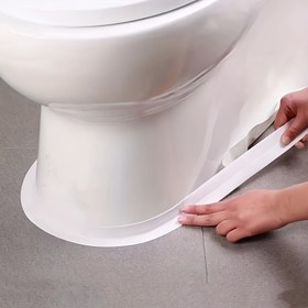 Resim 1 adet Beyaz Su Geçirmez ve Nem Dirençli Bant Mutfak Birleştirme Contası Su Geçirmez Bant Banyo Tuvalet Boşluk Köşe Çizgisi Sticker 
