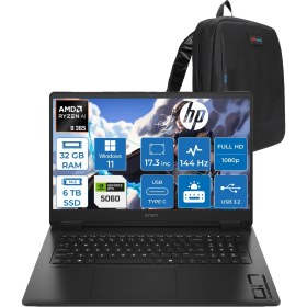 Resim Hp Omen 17-DB1022NT Amd Ryzen Aı 9 365 32GB Ddr5 6tb SSD Windows 11 Pro RTX5060 8gb Gddr6 17.3 Inç Fullhd (1920 x 1080) 144Hz 7ms 300NITS IPS Taşınabilir Bilgisayar CD5N2EAP17 + Zetta Çanta 