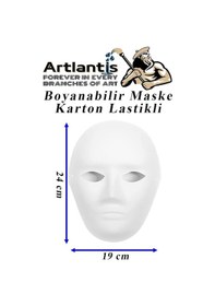 Resim Maske Boyama 19x24 Cm 10 Adet Boyanabilir Maske Karton Lastikli İnsan Yüzü Suratı Okul Sınıf Etkinlikleri Hobi 