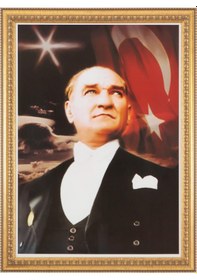 Resim Atatürk Portresi Varaklı Çerçeve 50X70 