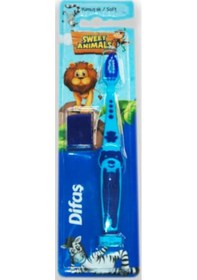 Resim Difaş Sweet Animals Kapaklı Çocuk Diş Fırçası Soft 