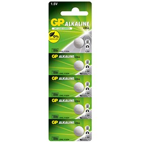 Resim GP GP186 LR43 186 V12GA 1.5 V 5'li Alkalin Düğme Pil 