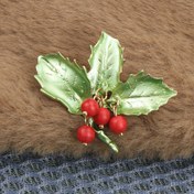 Resim Kadınlar için Aksesuarlar, Yaratıcı Yaprak Şeklinde Bir Broş, Zeytin Meyvesi, Yeşil Garnet ve İpek Eşarp Tokası İçerir, Düğünler, Şapkalar ve Etekler İçin Mükemmel. 