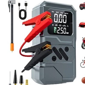 Resim Muratech Taşınabilir Araç Akü Takviye Ve Hava Kompresörü Powerbank Özellikli 