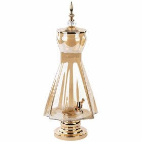 Resim Dekoratif Lüks Musluklu Cam Sebil Şerbetlik 6 Litre Prizma Model 