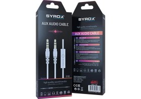 Resim Syrox C118 Audio Aux Mikrofonlu Ses Aktarım Kablosu 3.5mm 1.5mt 