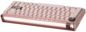 Resim MelGeek MADE68 PRO+ Pink Light%65 TTC Purple Heart KOM Manyetik Sw 8K HE Hotswap RGB İngilizce Klavye 