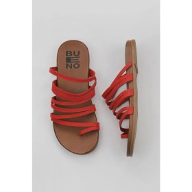 Resim Bueno Shoes Kırmızı Nubuk Kadın Parmak Arası Terlik 01WU4238 01WU4238 