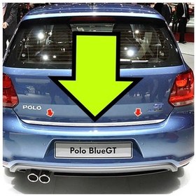 Resim Polo Bagaj Alt Cıtası Krom 2009 2010 2011 2012 2013 2014 2015 