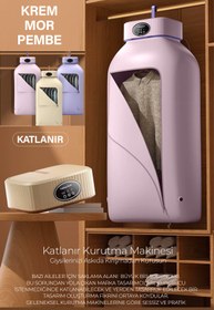 Resim Katlanır Çamaşır Kurutma Makinesi Mor 